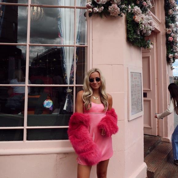 Free People Fuzzy Pink Cropped Jacket - Picture 2 of 9